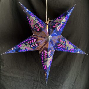 Oriental Swan Dark Blue with Glitter